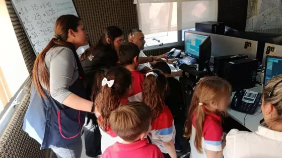 Alumnos del Colegio Belgrano visitaron las instalaciones del Sistema de Emergencias 9-1-1