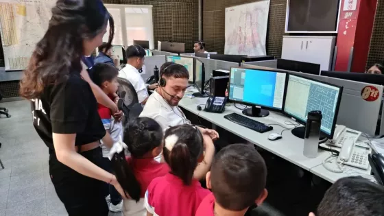 Alumnos del Colegio Belgrano visitaron las instalaciones del Sistema de Emergencias 9-1-1