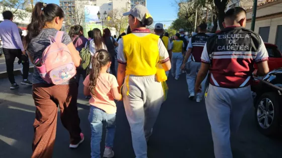 Las escuelas de formación policial peregrinaron hacia la Catedral Basílica en honor al Señor y la Virgen del Milagro