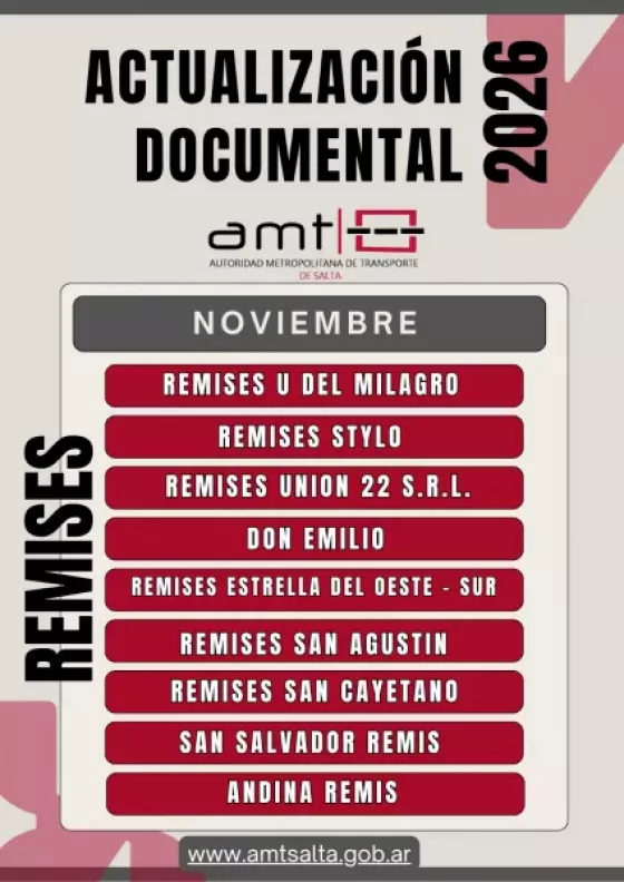 Continúa en noviembre el trámite de Actualización Documental para taxis y remises