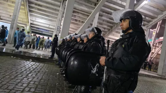 Cobertura de seguridad durante la semifinal de la Copa Argentina