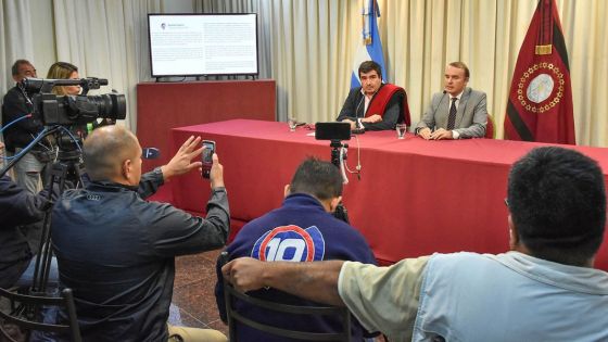 Conferencia de prensa ministro De los Ríos y Cornejo.