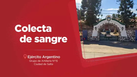 Mañana se colectará sangre del grupo O positivo en el Ejército Argentino