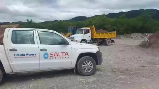 La Secretaría de Minería refuerza controles sobre la extracción de áridos en Vaqueros
