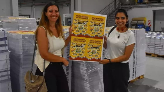 Diseño gráfico con identidad salteña en materiales escolares de Salta