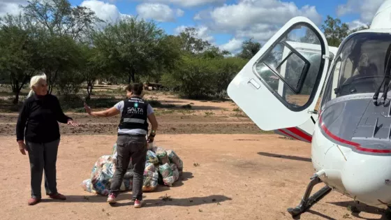 Operativo aéreo para reforzar la asistencia alimentaria en Rivadavia Banda Norte y Sur