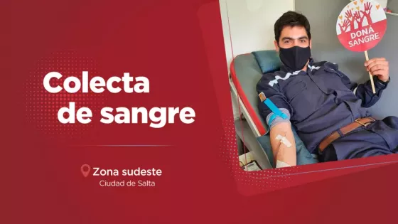 Mañana se colectará sangre del grupo O positivo en la zona sudeste de la Ciudad de Salta