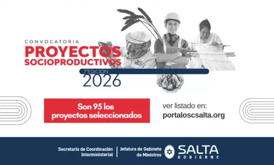 Convocatoria provincial de Proyectos Socioproductivos 2026: fueron seleccionados 95 proyectos de toda Salta
