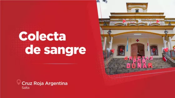 El jueves recibirán donaciones de sangre en la Cruz Roja