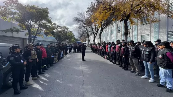 Cobertura de seguridad por el partido entre Gimnasia y Tiro y Atlético Ferrocarril Midland