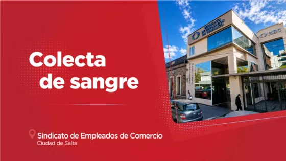 Colectarán sangre mañana en el Sindicato de Empleados de Comercio