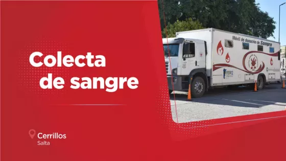 Mañana habrá colecta de sangre en Cerrillos