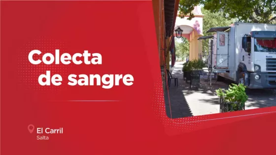 Mañana colectarán sangre en El Carril