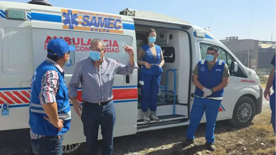 El ministro Mangione supervisó el operativo sanitario del SAMEC por los incendios en la Circunvalación Oeste