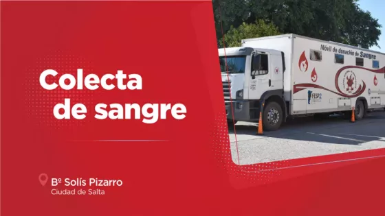 En el barrio Solis Pizarro se podrá donar sangre este sábado