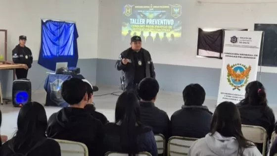 Seguridad concientiza a estudiantes sobre el consumo problemático de sustancias y microtráfico de drogas