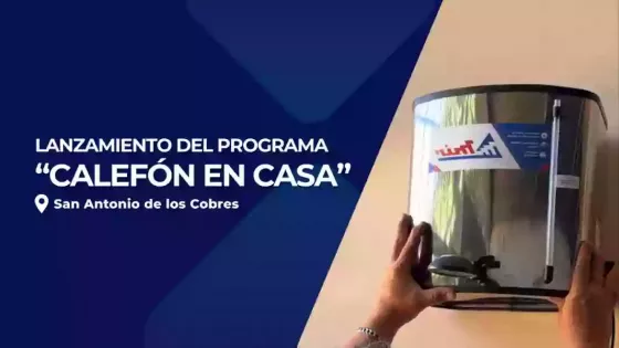 Lanzan el Programa Calefón en Casa en San Antonio de los Cobres