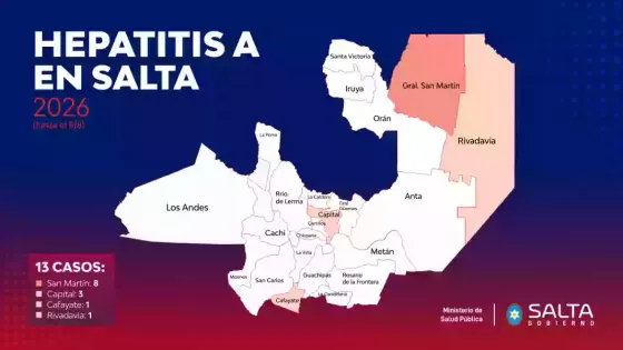 Suman 13 los casos de hepatitis A en la provincia
