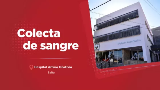 Se realizará una colecta de sangre mañana en el hospital Arturo Oñativia