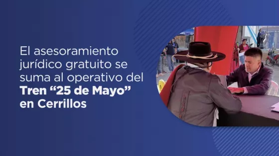 El asesoramiento jurídico gratuito se suma al operativo del Tren “25 de Mayo” en Cerrillos