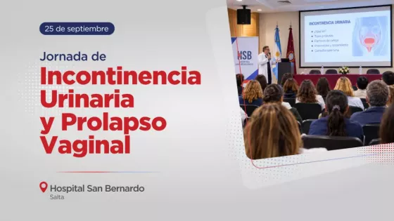 El Hospital San Bernardo realizará una jornada sobre incontinencia urinaria y prolapso vaginal