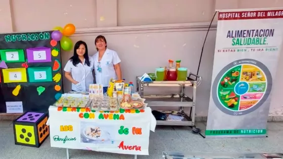 Habrá una jornada de asesoramiento nutricional en el hospital Señor del Milagro