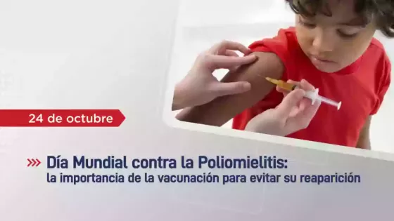 La poliomielitis es una enfermedad prevenible con la aplicación de vacuna