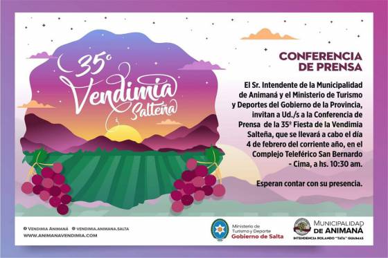 Animaná presentará mañana una nueva edición de la Fiesta de la Vendimia Salteña
