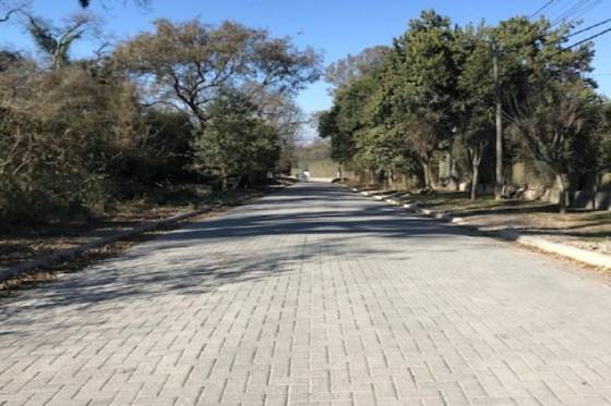 Pavimentaron con adoquines la calle Belgrano de San Lorenzo