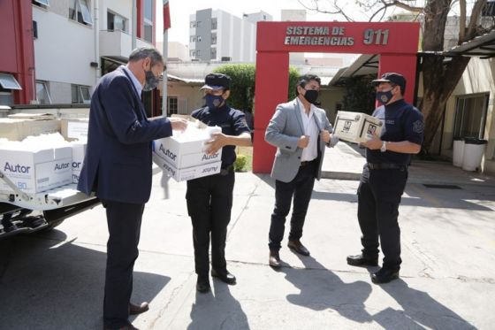 Prosigue la entrega de elementos de bioseguridad para policías de la Provincia