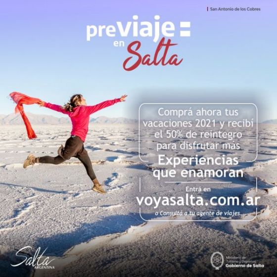 Salteños pueden beneficiarse con Pre Viaje para vacacionar en Salta