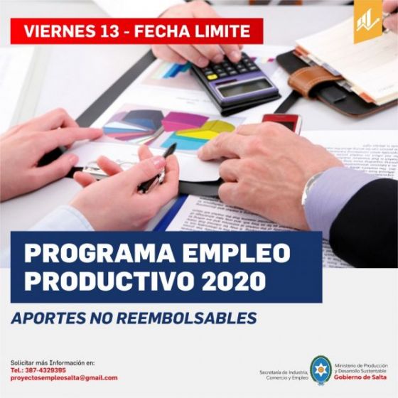 Hoy cierra el llamado para la presentación de proyectos productivos