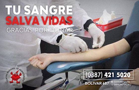 Mañana se realizará una colecta de sangre de todo grupo y factor en la Iglesia Universal