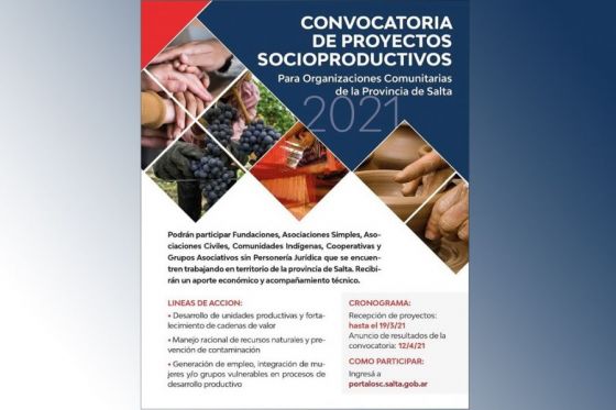 El Gobierno abre la convocatoria de proyectos socioproductivos 2021