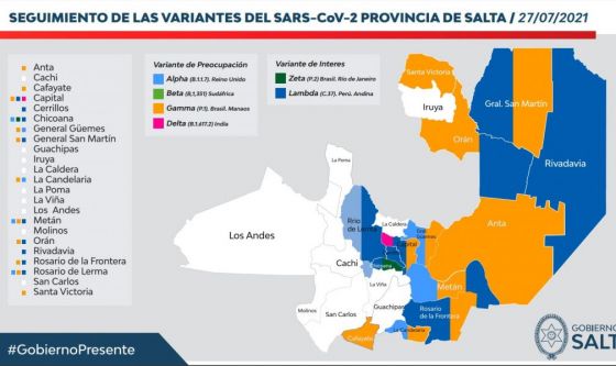 Se identificaron 5 variantes de coronavirus en la provincia