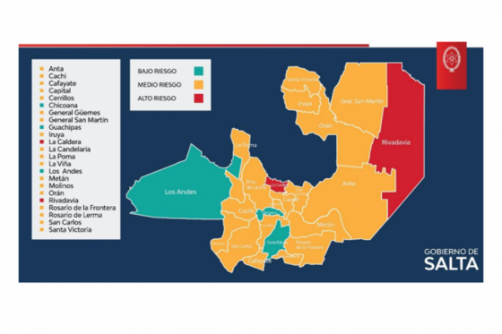 Son 18 los departamentos con riesgo sanitario medio en la provincia