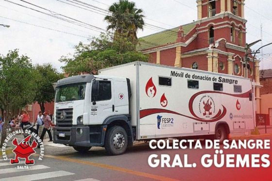 Hoy se colectará sangre en General Güemes