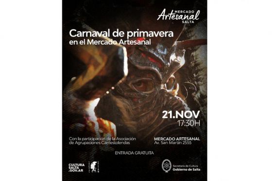 Se realizará el Carnaval de Primavera en el Mercado Artesanal