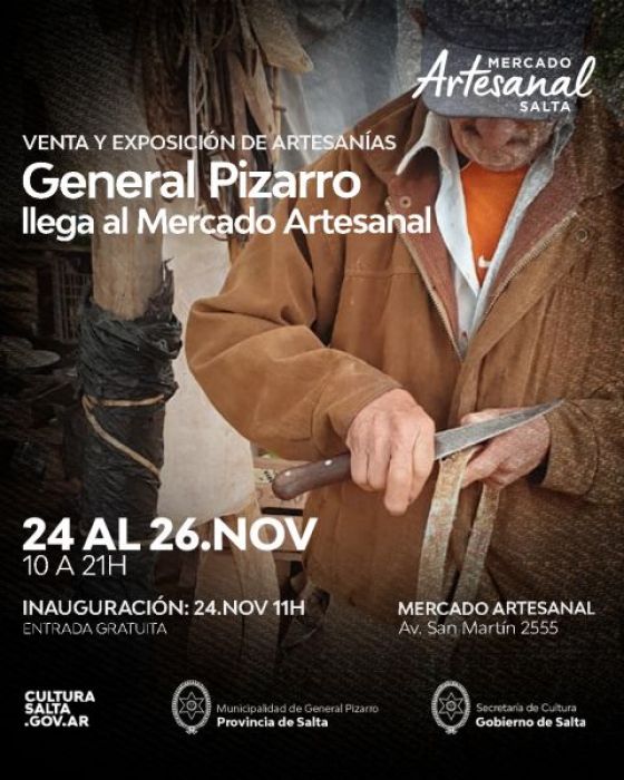 General Pizarro llega al Mercado Artesanal con exhibición y venta de artesanías