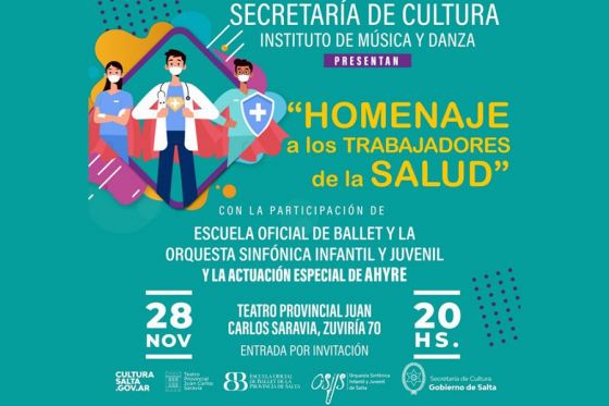 Ballet y Orquesta Juvenil ofrecerán una función homenaje a los trabajadores de la Salud