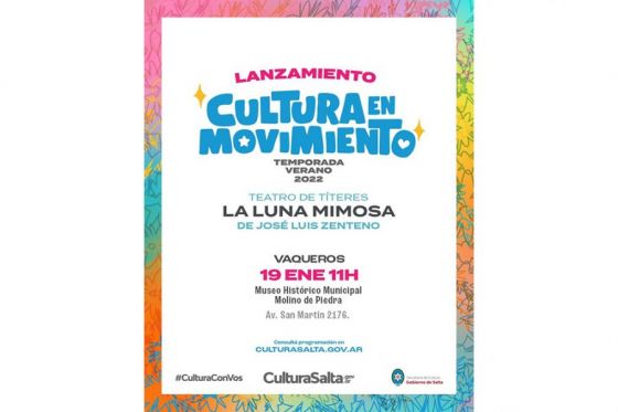 Anuncian el ciclo de verano Cultura en Movimiento 2022