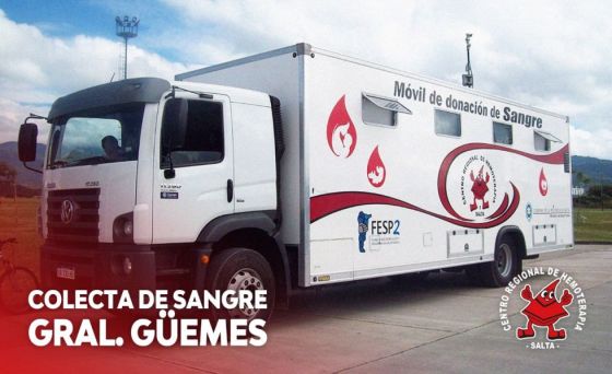 Mañana se colectará sangre de todo grupo y factor en General Güemes