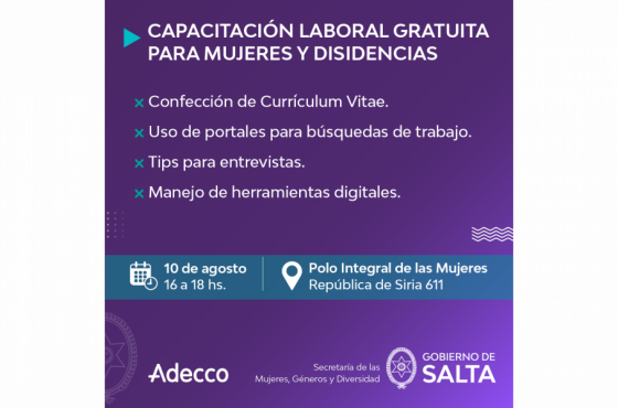 Se brindará hoy asesoría gratuita para armar Currículum Vitae y perfil laboral