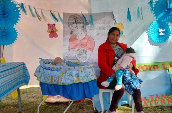 Promueven la Semana de la Lactancia Materna junto a familias