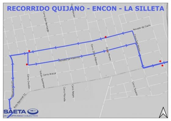 Desvío de líneas por recepción a peregrinos de la Puna