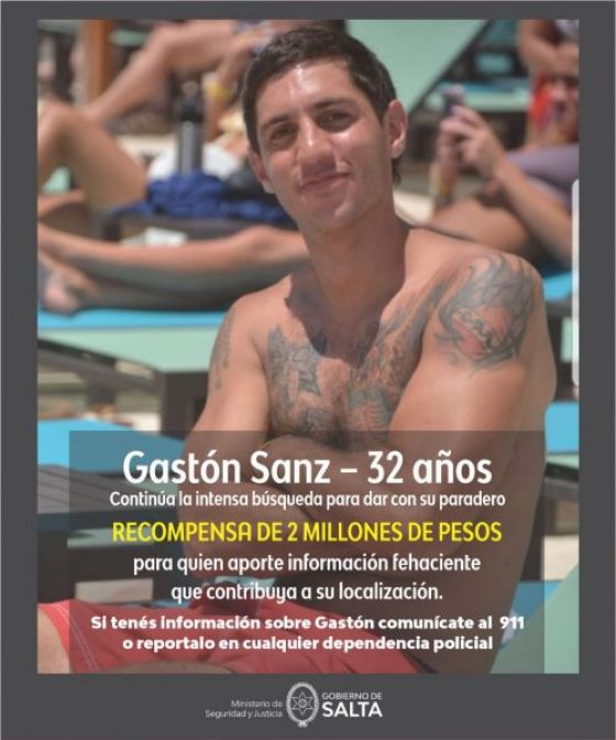 Continúa la intensa búsqueda de Gastón Sanz