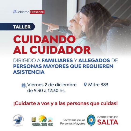 Taller para familiares y cuidadores de personas mayores que necesitan asistencia