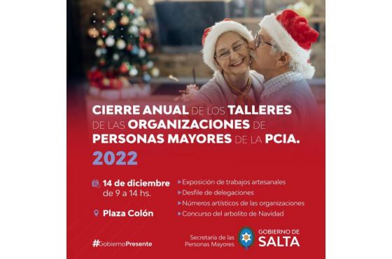 Hoy se realizará el cierre de los talleres de las organizaciones de personas mayores