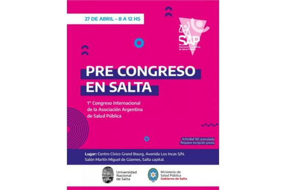 Salta será sede del Pre Congreso de la Asociación Argentina de Salud Pública