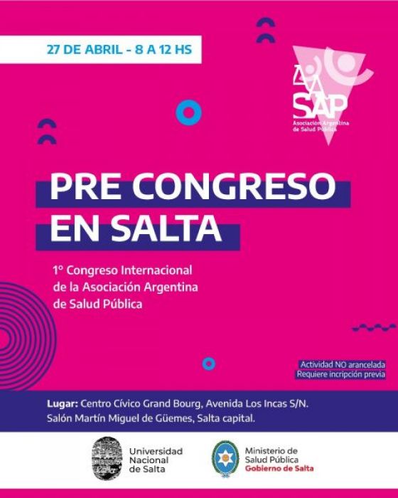 Salta será sede del Pre Congreso de la Asociación Argentina de Salud Pública